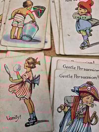 Image 2 of Antique Round Game of Snap Cards, Early 20th Century Illustrations