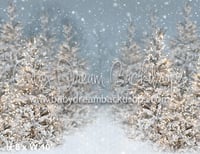 Image 1 of Magical cocoa stand with candy and snow set 