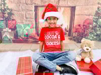 Image 2 of Hot Cocoa and Christmas Cookies Red Top Neutral Boys Girls Big Kids Baby and Toddler Shirt