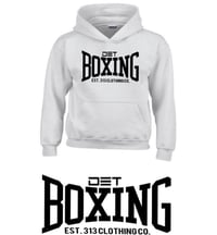 DETROIT BOXING HOODIE WHITE/BLACK