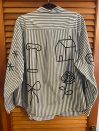 Image 2 of Sage Stripe Tunic XL