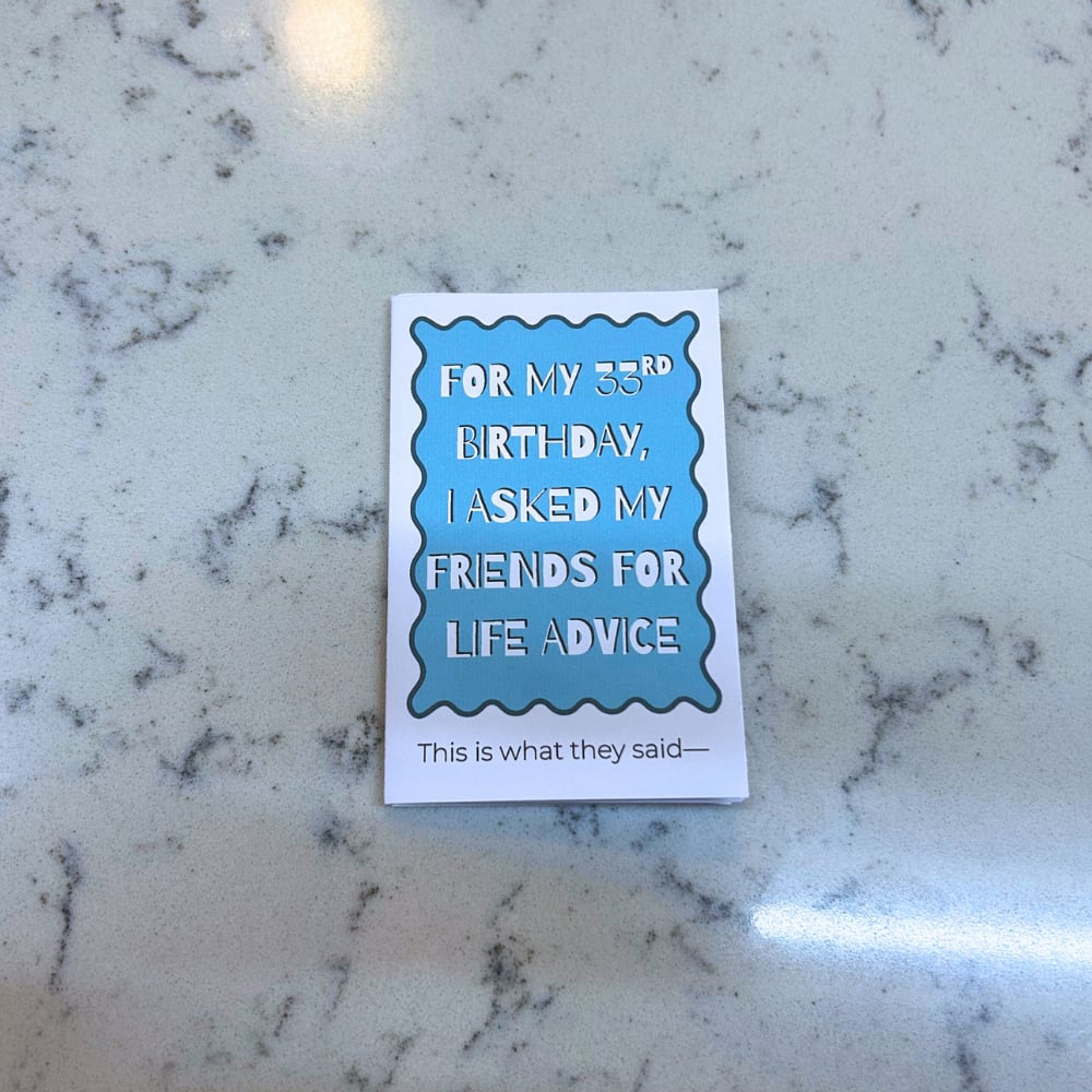 Image of Birthday Advice [mini zine]