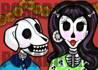 Girl Afraid Day of the Dead Print