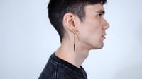 Image 3 of Gold Spike Earrings: 14k Gold Plated Stainless Steel