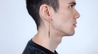 Image 1 of Gold Spike Earrings: 14k Gold Plated Stainless Steel