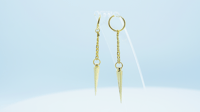 Image 8 of Gold Spike Earrings: 14k Gold Plated Stainless Steel