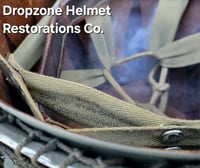 Image 13 of WWII M2 101st Airborne Helmet 501st PIR D-bale Front Seam & Westinghouse Paratrooper liner.