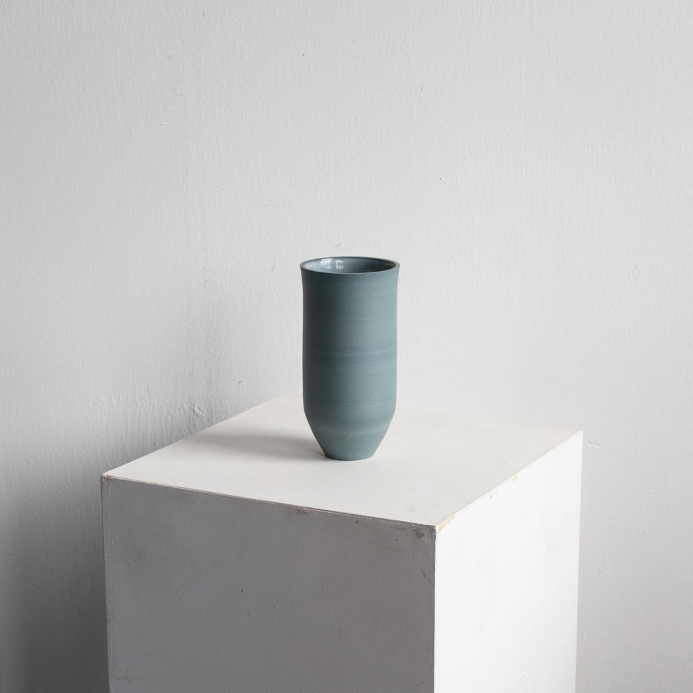 Photo of Quadric Vase V / Petrol Blue