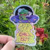 Image 1 of Chill Out Glitter Vinyl Sticker