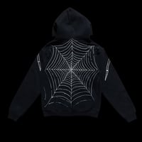 Image 2 of HAND PAINTED SPIDER HOODIE