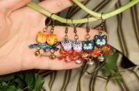 Image 1 of Ribbon tabby cat earrings