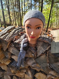 Image 1 of Pure Cotton Lace Rectangular Scarf in Grey