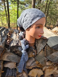 Image 2 of Pure Cotton Lace Rectangular Scarf in Grey