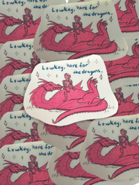 Image 2 of Here for the Dragons Sticker