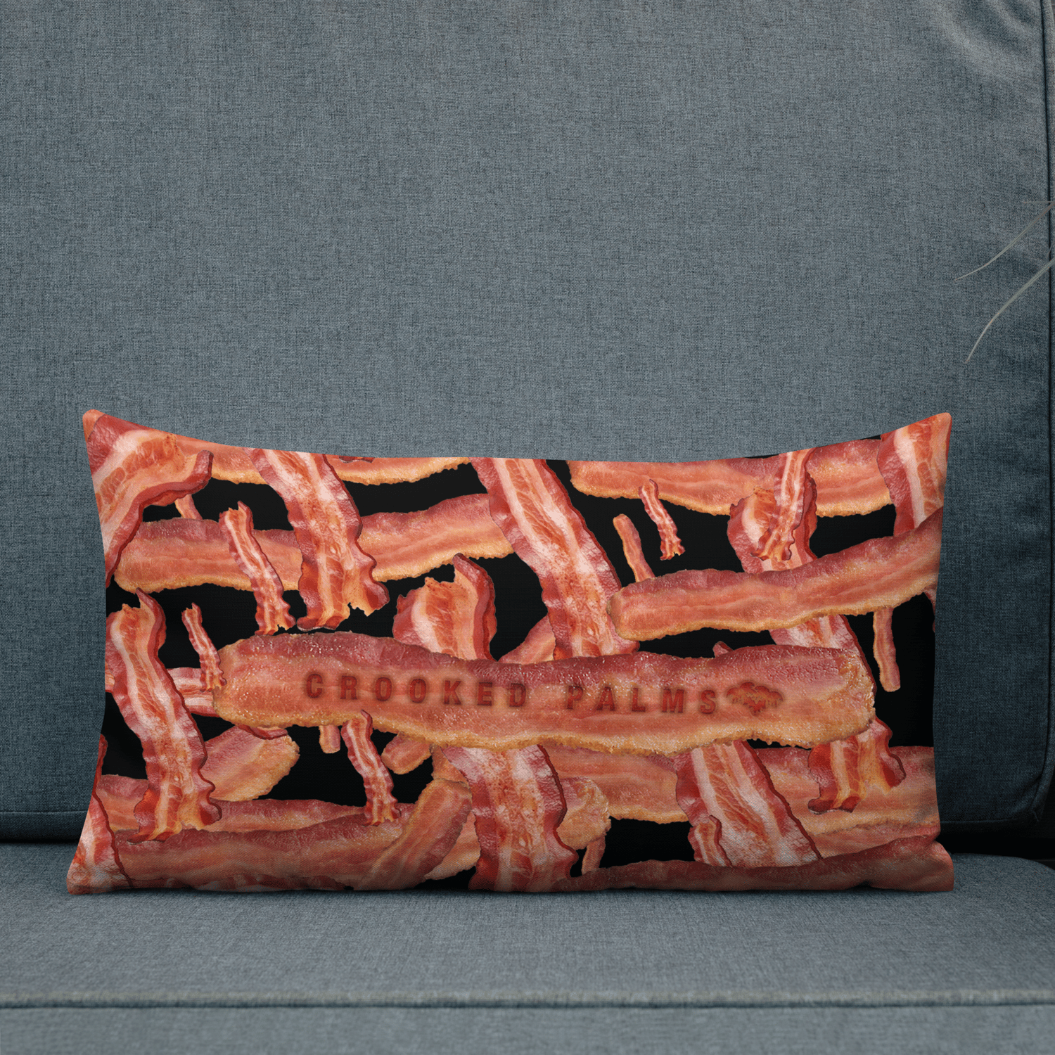 Image of CP Bacon in the Cali Sun Throw Pillow