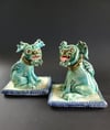 Foo dogs (glossy jade)
