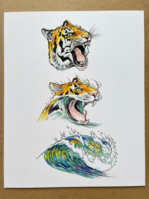 Image of Tiger Wave Laserprint 8”x10”