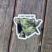 Image 1 of Ratfolk Blind Monk - 2 inch Transparent Vinyl Sticker