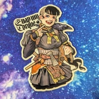Image 1 of Qsy's Goth Girlfriend - 3 inch Transparent Vinyl Sticker