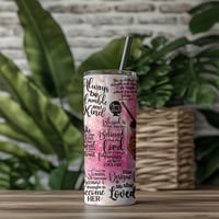 Image 2 of  " Girl with coffee with bible scriptures" 20 oz Tumbler