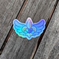 Magical Girl Fleur de Lis Emblem - 2.5 inch Holographic Vinyl Sticker