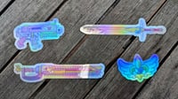 Image 2 of Magical Girl Grimdark Armory Sticker Pack! - 4 Holographic Vinyl Stickers
