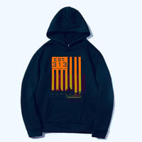 OG DETROIT SKYLINE FLAG HOODIE NAVY/TIGER ORANGE