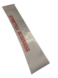 Strictly Business Banner Metallic Silver Vinyl (Limit: 12)