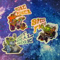 Image 1 of Ed Roth Style Mutant Motor Pool - 3 Glossy Vinyl Sticker