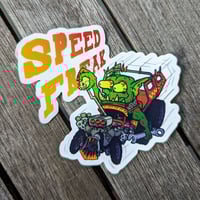 Image 2 of Ed Roth Style Mutant Motor Pool - 3 Glossy Vinyl Sticker