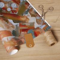 Image 1 of Abstract Painting Wrapping Paper Roll