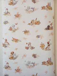 Image 4 of 1980s Vintage Vymura Wallpaper Rolls - Childrens Bedroom Nursery Kids Puppies 90s Retro - (Set of 3)
