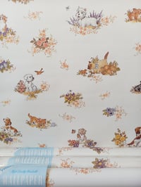 Image 1 of 1980s Vintage Vymura Wallpaper Rolls - Childrens Bedroom Nursery Kids Puppies 90s Retro - (Set of 3)