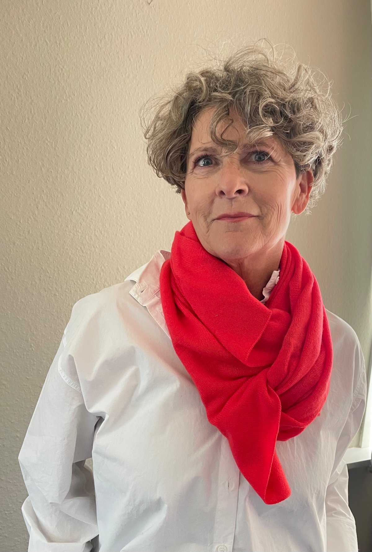 Image of Poncho 100% Cashmere rot