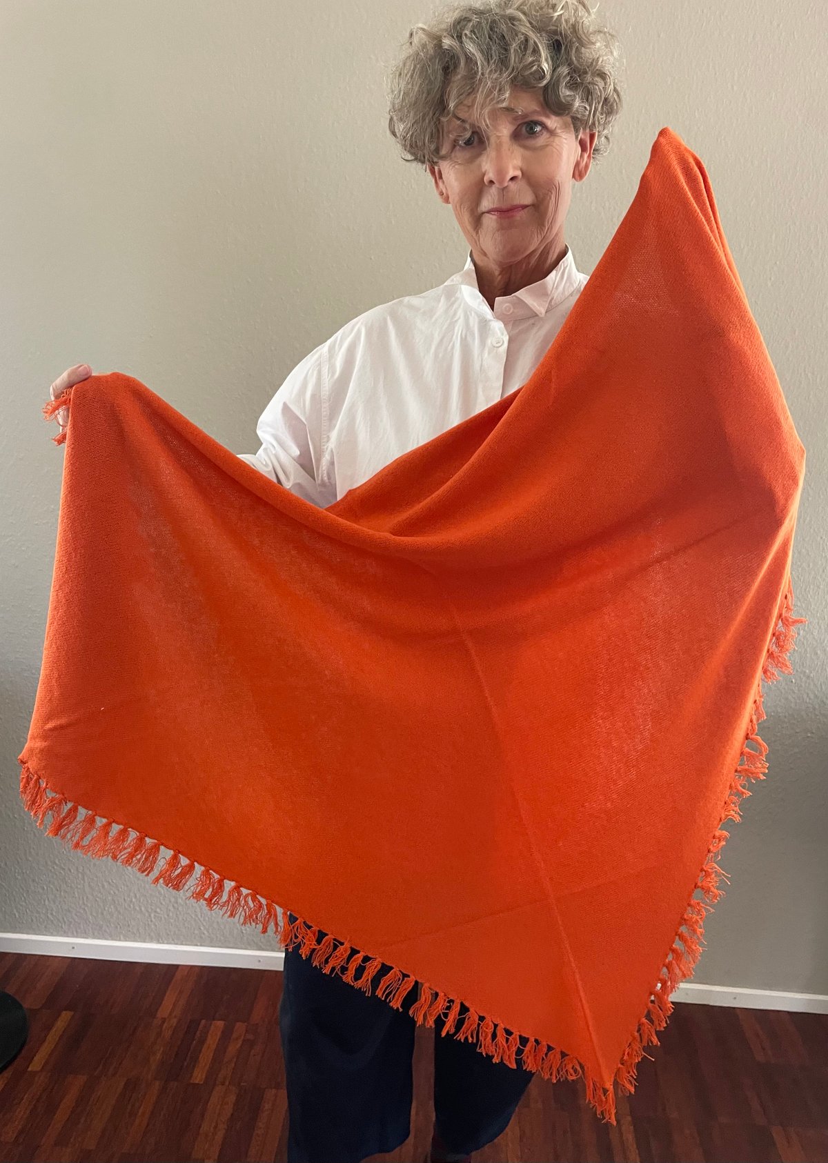 Image of Zottelschal 100% Cashmere brick