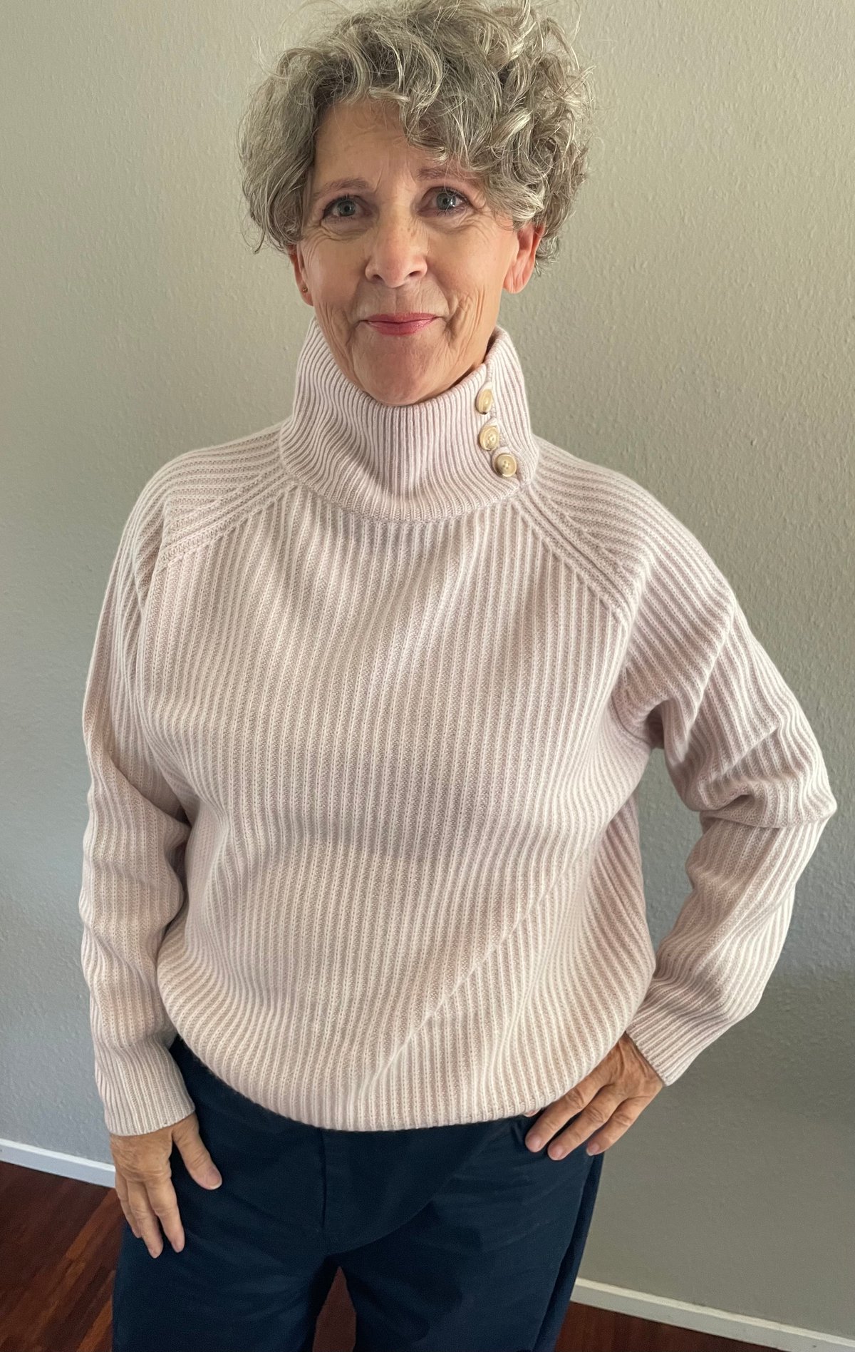 Image of Poloneck 100% Cashmere puder