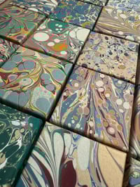 Image 7 of Heirloom box containing 24 small boxes FILLED with Hand Marbled Decorations 