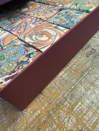 Image 10 of Heirloom box containing 24 small boxes FILLED with Hand Marbled Decorations 