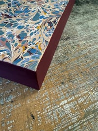 Image 19 of Heirloom box containing 24 small boxes FILLED with Hand Marbled Decorations 