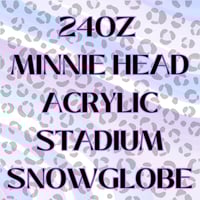 Image 1 of 24OZ MINNIE HEAD ACRYLIC STADIUM