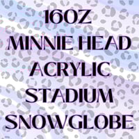 Image 1 of 16OZ  ACRYLIC STADIUM MINNIE SNOWGLOBE