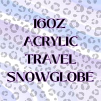 Image 1 of 16OZ TRAVEL ACRYLIC SNOWGLOBE