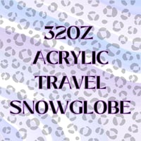 Image 1 of 32OZ ACRYLIC TRAVEL SNOWGLOBE