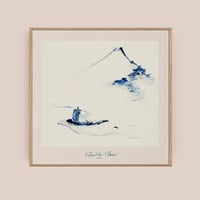 Image 1 of Man in a boat at Mount Fuji 