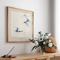 Image 2 of Man in a boat at Mount Fuji 