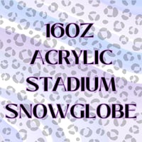 Image 1 of 16OZ ACRYLIC STADIUM SNOWGLOBE