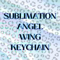 Image 1 of SUBLIMATION ANGEL KEYRING