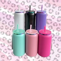 Image 2 of 16OZ COLOURED STAINLESS STEEL LIBBY * NON SNOWGLOBE*