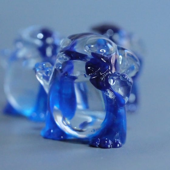 Image of Clear Marbling Blue Baby Oddy