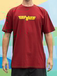 Image 1 of Senate "Metal" Logo Heavyweight Tee - BRICK RED